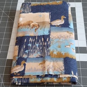 Flannel fabric 1.25 (1 and 1/4) yards ducks deer